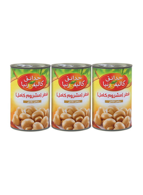 

California garden Ready To Eat Whole Mushrooms - 3 x 425g