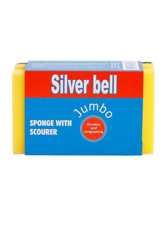 Silver Bell Jumbo Sponge with Scourer, 1 Piece