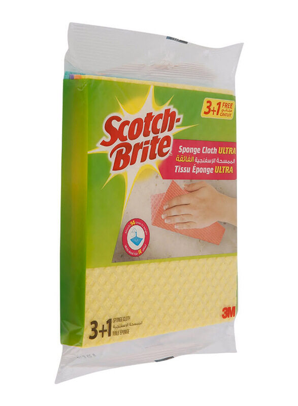 

Scotch Brite Ultra Sponge Cloth, 4 Pieces