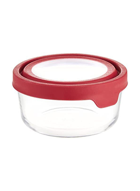 Anchor Hocking Round Container with TrueSeal, 946ml, Red