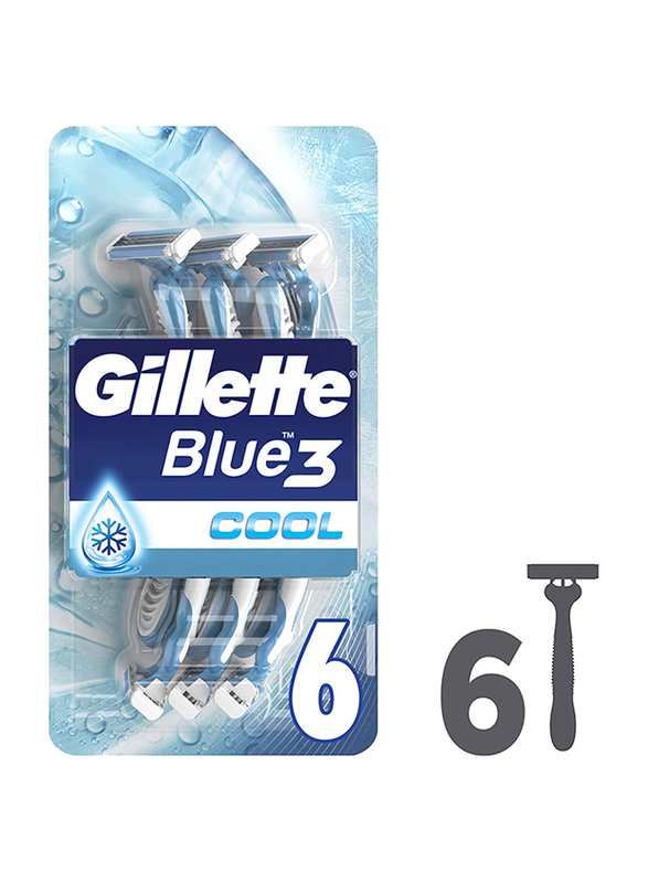 Gillette Blue3 Cool Men’s Disposable Razor - 6 Pieces