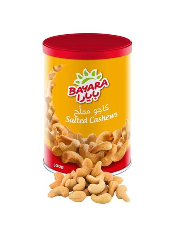 Bayara Snacks Cashews Salted Can, 500g