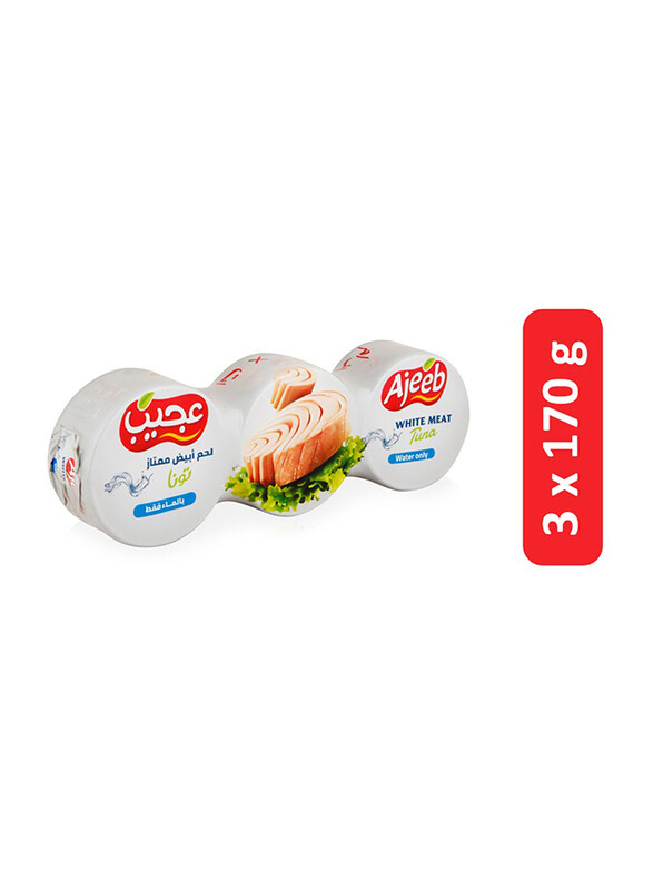 

Ajeeb White Meat Tuna Water - 3 x 170G