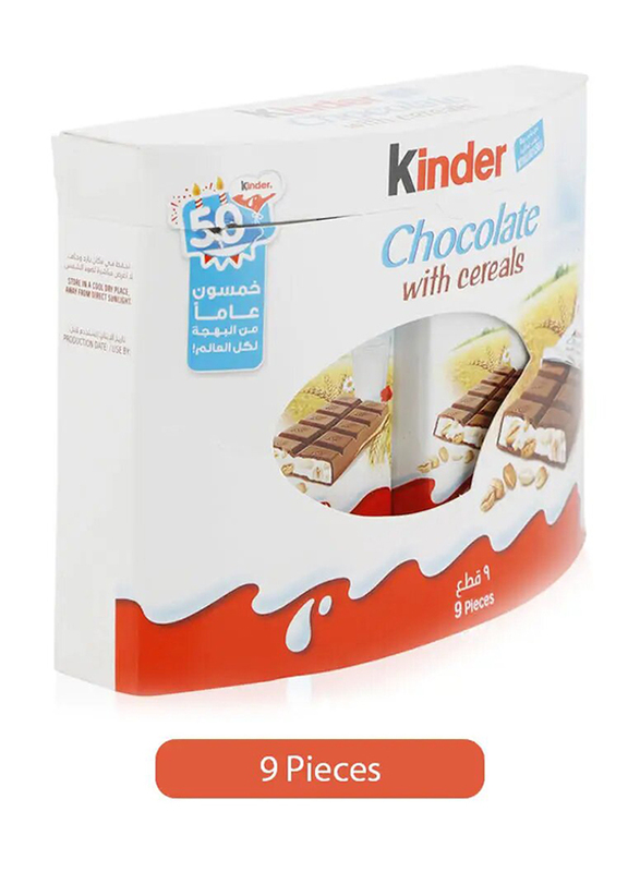 Kinder Country Fine milk chocolate with milk filling (59%) containing  cereals