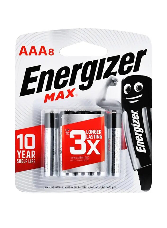 Energizer Max AAA8 3X Long Lasting Battery - 5 Pieces