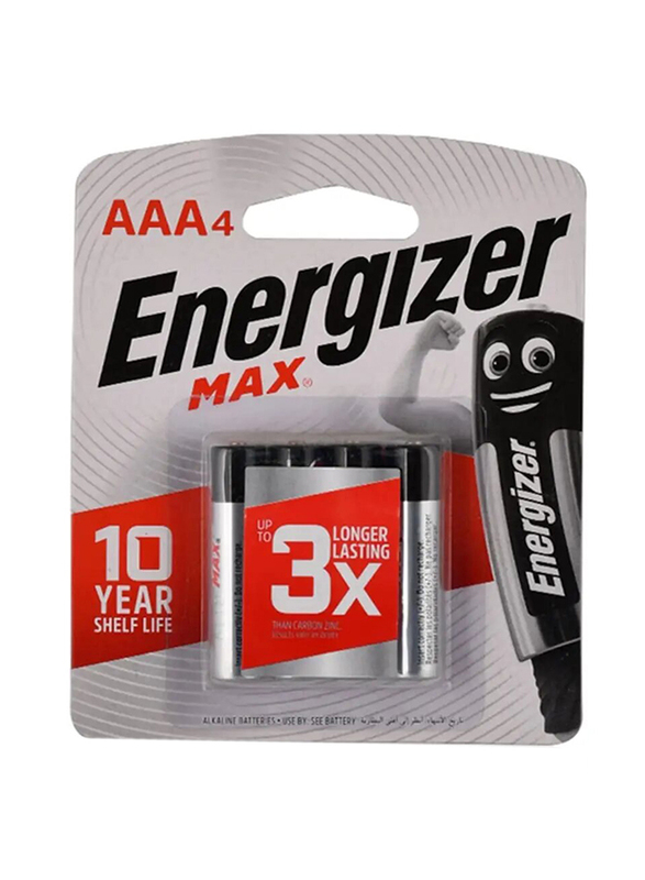 Energizer Max AAA Alkaline Batteries - 4 Pieces