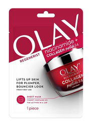 Olay Regenerist Niacinamide and Collagen Peptide Sheet Mask, 1 Piece