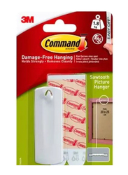 3M Command Picture Hanger for Sawtooth, White