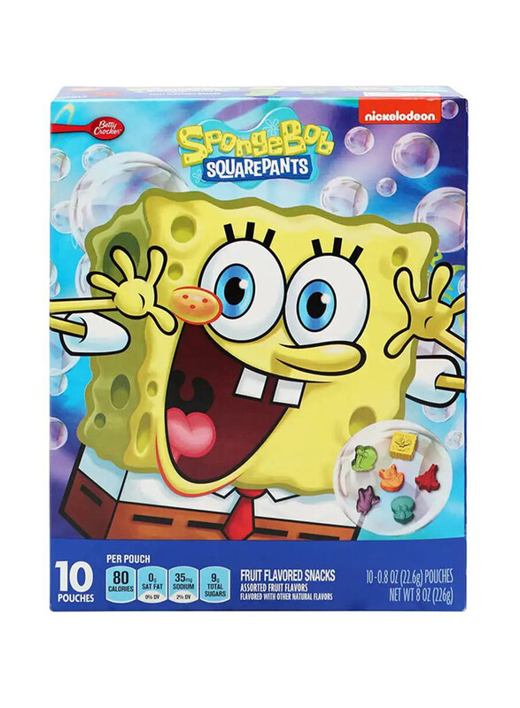 

Betty Crocker Spongebob Squarepants Fruit Flavoured Snacks, 10 Pouches, 22.6g