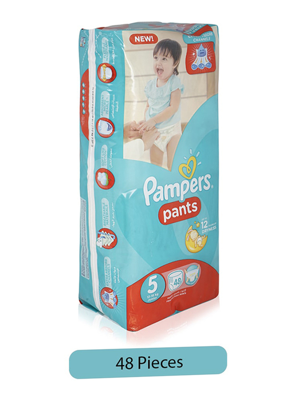 Pampers Pants Diapers, Size 5, Juinior, 12-18 kg, Jumbo Pack, 48 Count