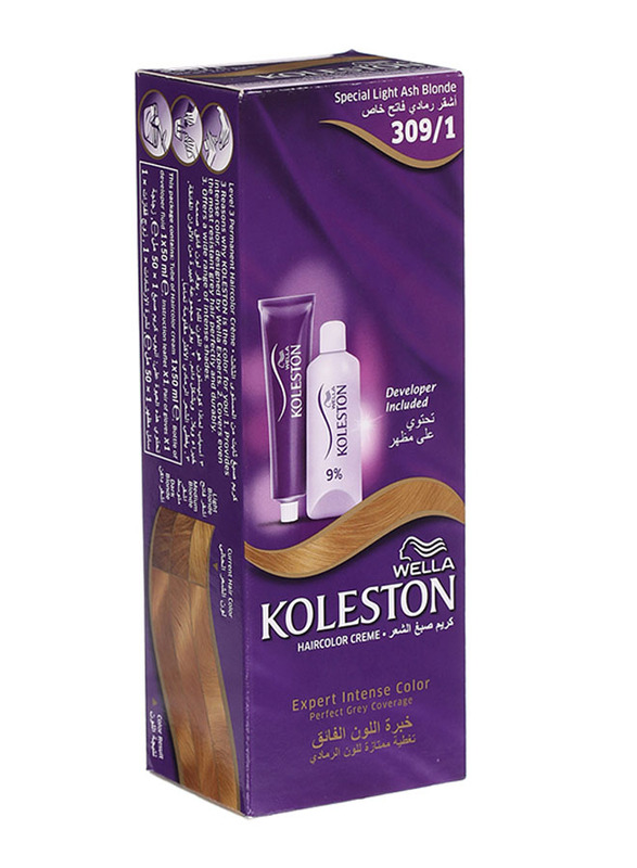 Wella Koleston Hair Colour Cream Kit, 309/1 Special Light Ash Blonde