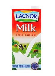 Lacnor Full Cream Milk Carton - 12 x 1 Ltr