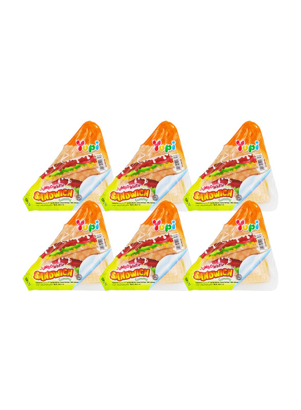 

Yupi Jumbo Waffle Sandwich Gummy, 6 x 88g