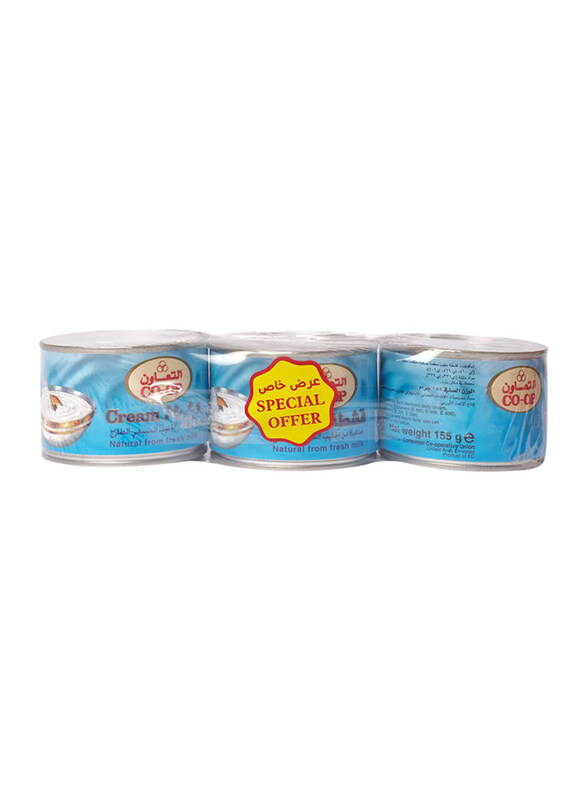 

CO-OP Natural Cream, 3 x 155g