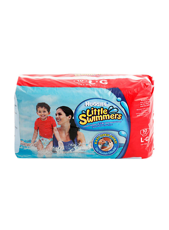 Huggies Little Swimmers Disposable Swimpants, Large, 14+ kg, 10 Count