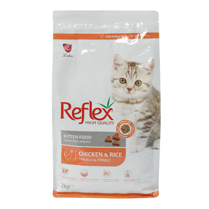 Reflex High Quality Chicken and Rice Kitten Dry Food, 2 Kg
