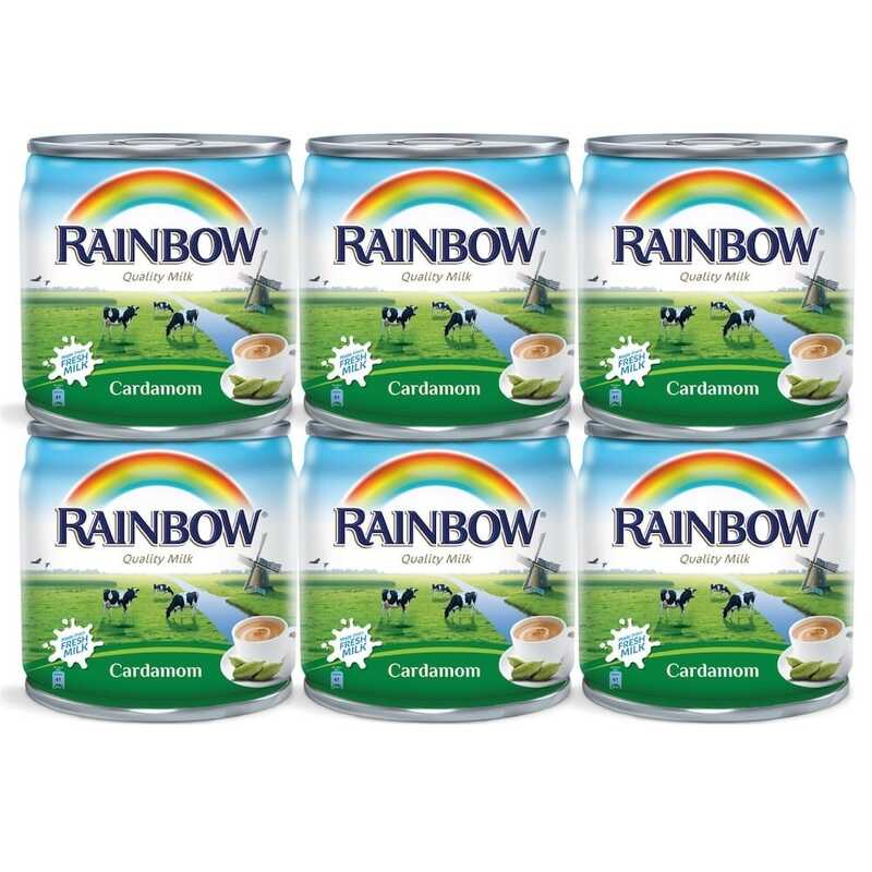 Rainbow Cardamom Evaporated Milk, 6 x 170g