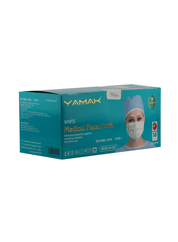 Yamak 3 layer Medical Facemask, 30-Pieces