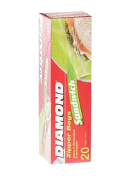 Diamond Sandwich Bags Zipper, 12 x 20 Sheets