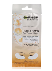 Garnier Skinactive Orange Juice and Hyaluronic Hydra Bomb Eye Tissue Face Mask, 8gm