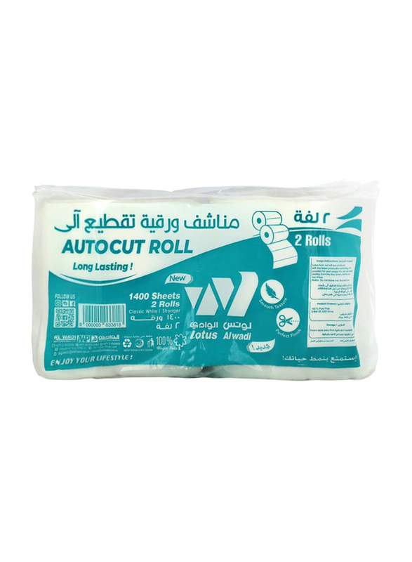 

Lotus Al Wadi Long Lasting AutoCut Roll, 2 Roll x 1400 Sheets