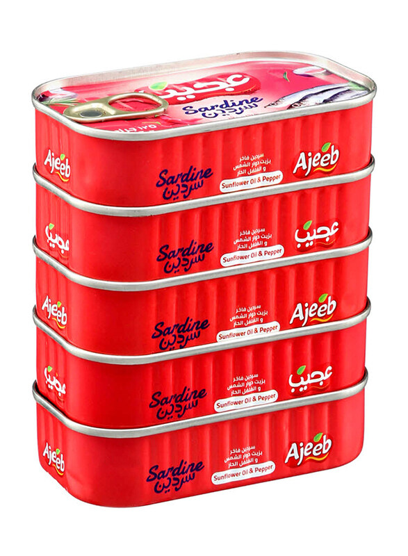 

Ajeeb Saradine in Sunflower Oil & Paper - 5 x 125 g