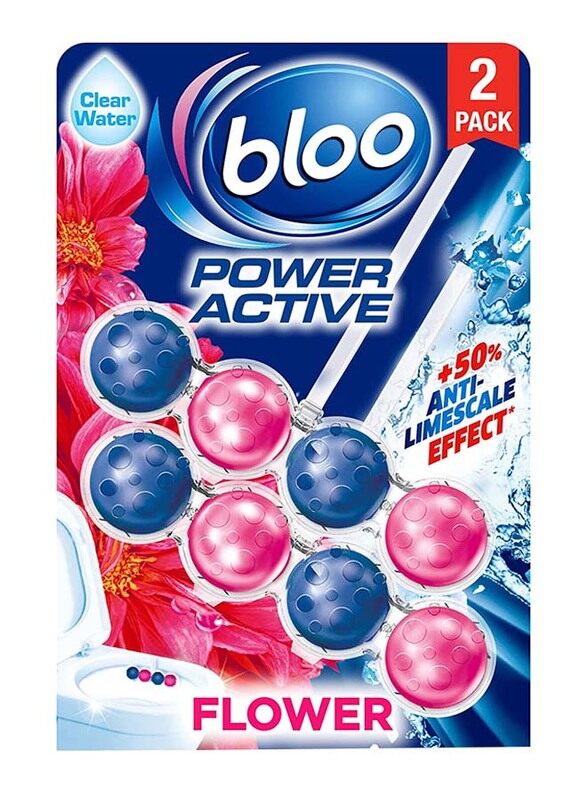 

Bloo Power Active Flowers Toilet Rim Block - 2 x 50 g