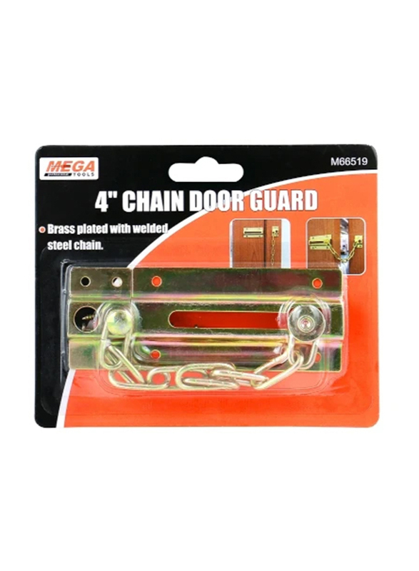 Mega Chain Door Guard, M66519, 4-Inch, Gold