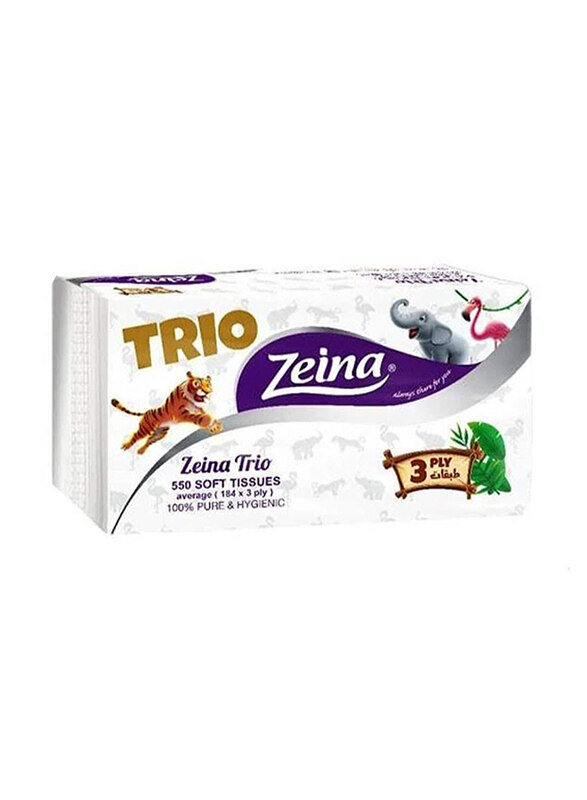 

Zeina Trio Soft Tissues, 3 Ply, 184 Piece