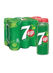 7UP, Carbonated Soft Drink, Cans, 8 x 295 ml