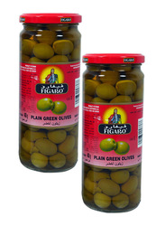 Figaro Plain Green Olives Pickle, 2 Jars x 270g