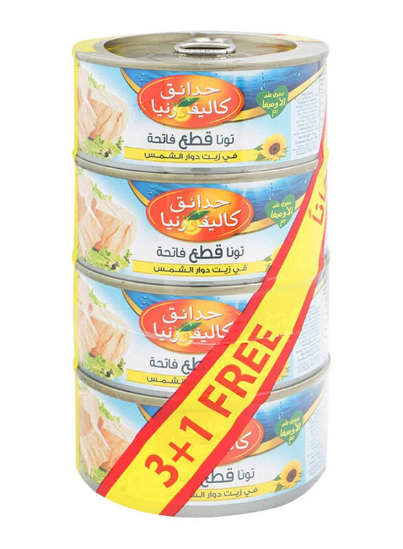 

California Garden Light Canned Tuna Chunks in Sunflower Oil, 4 x 170g