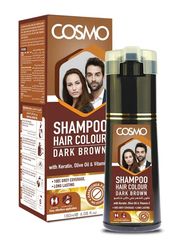 Cosmo Natural & Healthy Dark Brown VIP Hair Colour Shampoo, 180ml