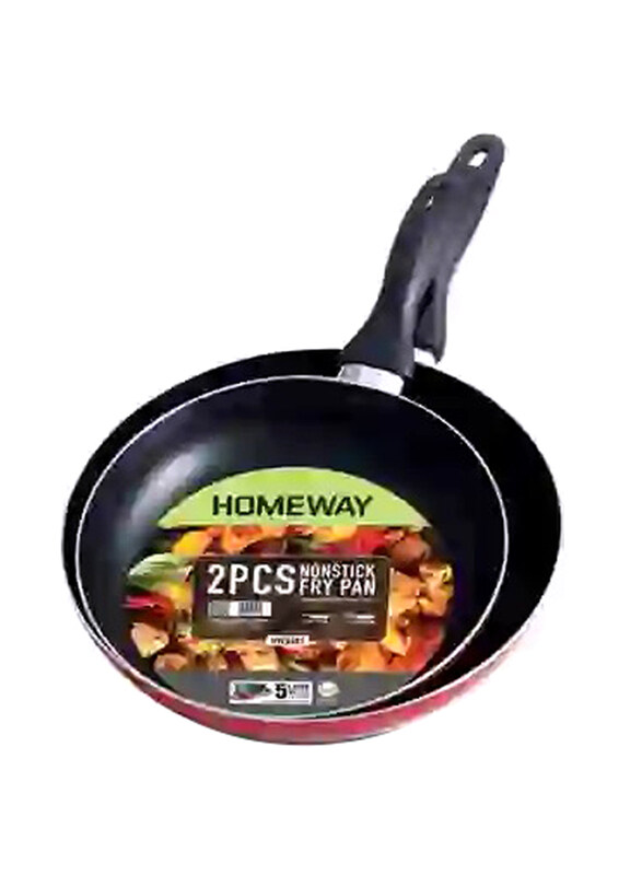 

Homeway Non-stick Frypan 2 Piece Set, 22 Cm + 26 Cm