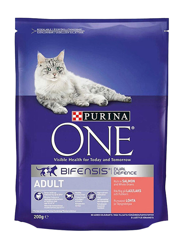 

Purina One Adult Cat Salmon & Whole Grain Dry Food, 200 grams