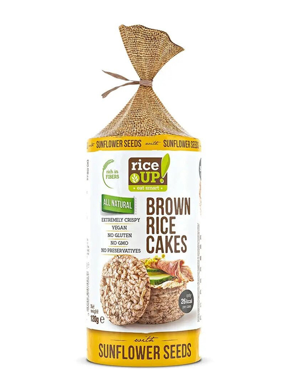 Rice Up Brown Rice Cakes with Sunflower Seeds, 120g