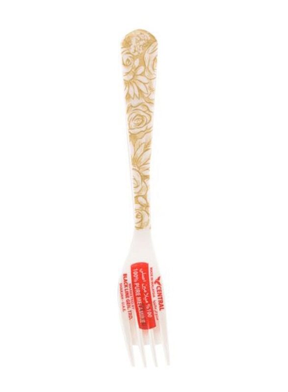 

Central 7.5-inch Melamine Fork, White/Beige