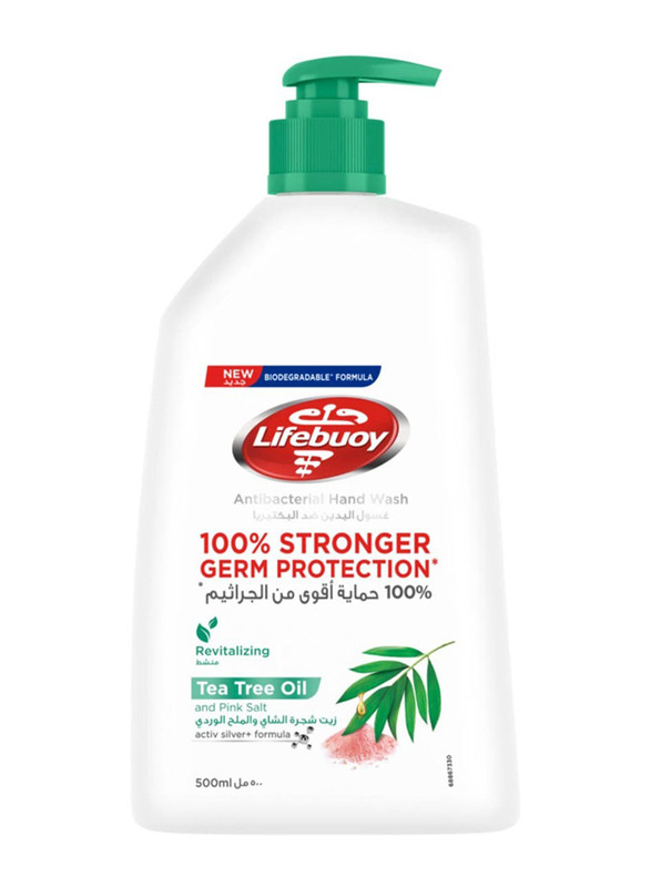 Lifebuoy Tea Tree Oil & Pink Salt Anti-Bacterial Hand Wash, 500ml