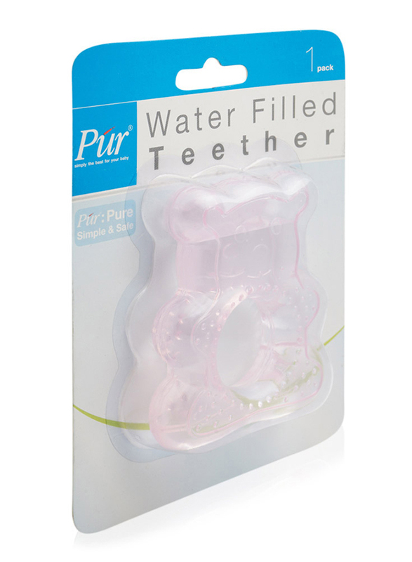 Pur Water Filled Bear Teether, Pink