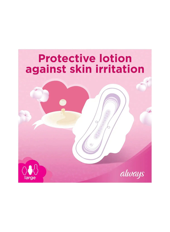 Always Cotton Soft U Ltra Thin, Large sanitary Pads With Wings - 16 Pads