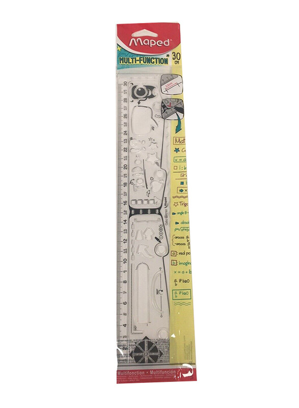 

Maped 30cm Multifunction Geo Notes Ruler, Clear