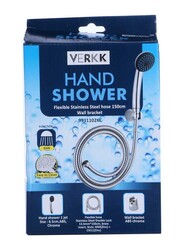 Verkk 150cm Handheld Shower Set with Stainless Steel Hose, Silver