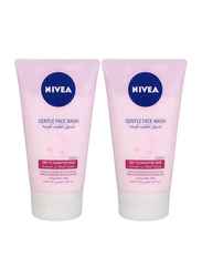 Nivea Dry to Sensitive Skin Gentle Cleansing Cream Face wash, 150ml, 2 Piece
