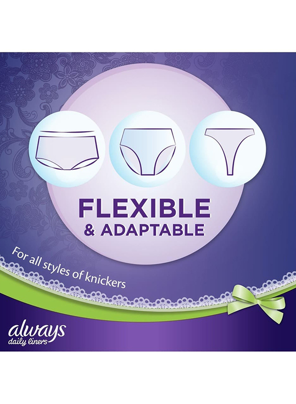 Always Daily Liners Multiform with Fresh Scent Normal Sanitary Pads, 60 Pieces