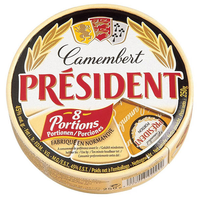 

President P/Camembert 8 Portions, 250 grams