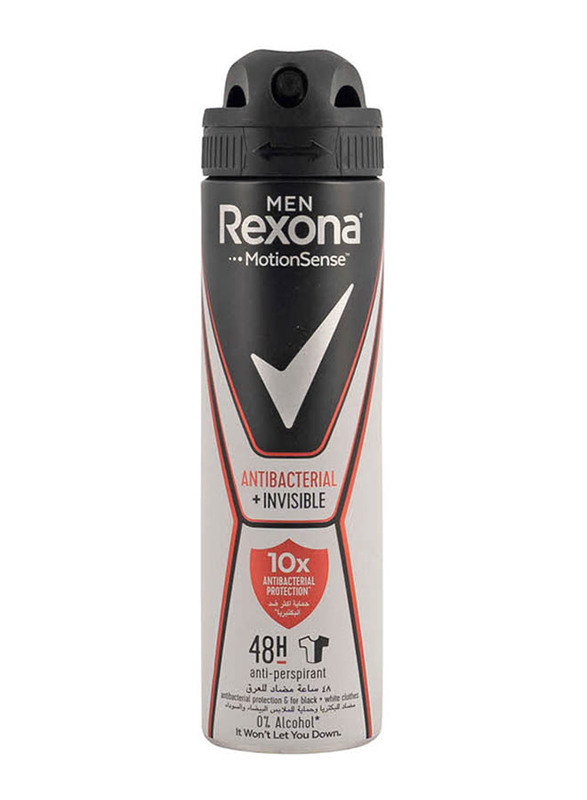 Rexona Men Antibacterial + Invisible Deodorant Antiperspirant, 150ml