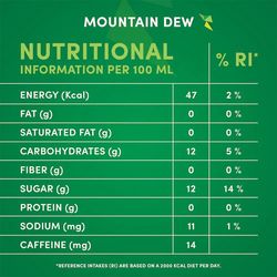 Mountain Dew Carbonated Soft Drink Mini Can, 155ml