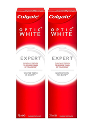 Colgate Palmolive Optic White Expert Toothpaste Set, 75ml, 2 Piece