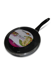 Homeway 26cm Round Fry Pan with Lid, Black