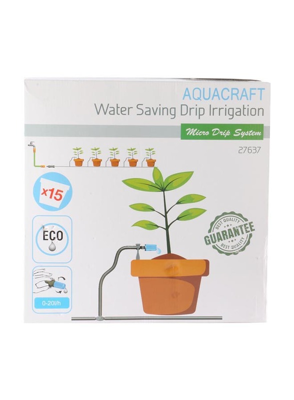 Aquacraft Water Saving Drip Irrigation Set, 25 Meters, 27637, Black/Green